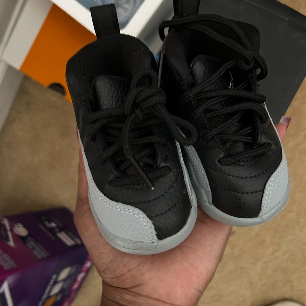 Jordan Kids Black and Gray Sneakers